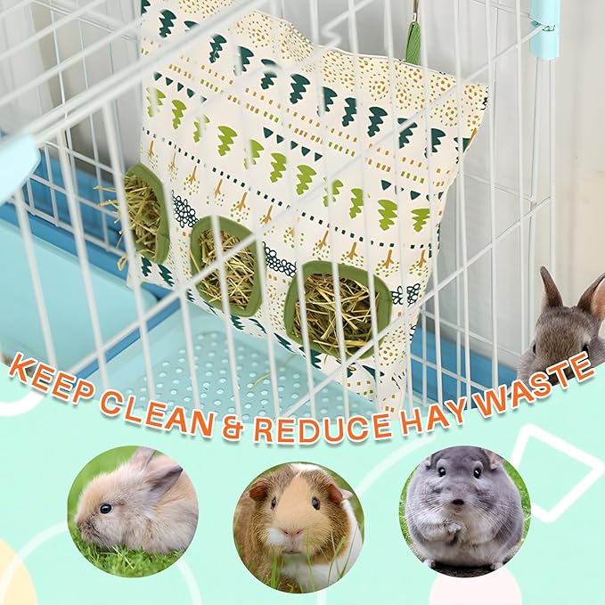 3 Pcs Rabbit Hay Feeders, The Suspended Three-Hole Guinea Pig Hay Feeder, are Widely Applicable to Animals Such as Rabbits, Guinea Pigs, Chinchillas, Hamsters