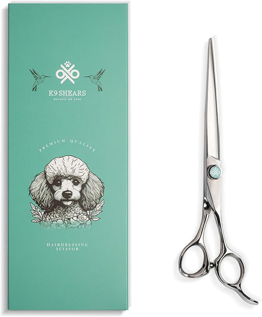 7" Dog Grooming Scissors  Handcrafted, Ergonomic, VG10 Stainless Steel for Sharper, Tougher, Better Edge Retention, Lightweight Shears with 3D Convex Blade for Dogs and Cats