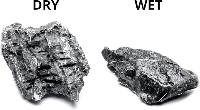 SubstrateSource Natural Stone for Aquarium, Terrarium, Paludarium, Reptile Enclosures - Set of Decorative Rocks for Landcapes, Aquascaping, Fish Tank Decor (Blue Seiryu Stone, 20 Pounds, 3-8")