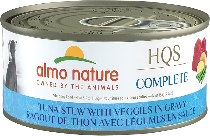 almo nature HQS Complete Wet Dog Food Tuna Stew with Veggies 5.5 oz (Pack of 48)