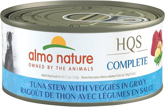 almo nature HQS Complete Wet Dog Food Tuna Stew with Veggies 5.5 oz (Pack of 48)