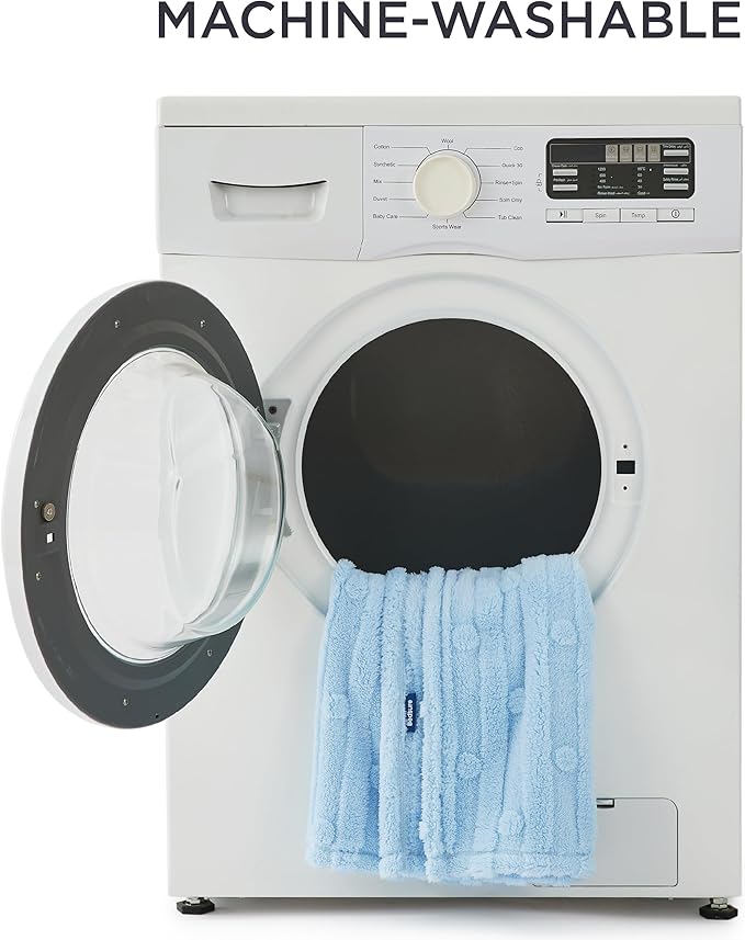 Bedsure Dog Blanket for Small Dogs Washable - Fluffy Fuzzy Puppy Cat Blanket with Premium 300GSM Coral Fleece Soft for Pet Kitten Doggy, Blue, 25x35IN