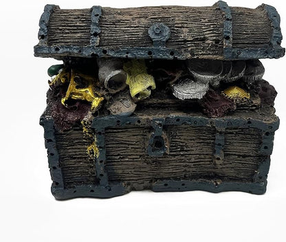 Mipukbay Fish Tank Decorations, Aquarium Decor Treasure Chest Aquarium Ornament for Small Tank