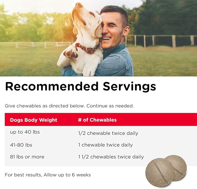Nutri-Vet Advanced Strength Hip & Joint Chewable Dog Supplements - Formulated with Glucosamine & Chondroitin to Support Dog Cartilage & Mobility - 150 Tablets