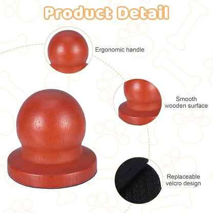 Dog Nail File Board with 3PCS Replaceable Sandpaper, Wooden Dog Nail Scratch Board Pad, Puppy Stress-Free Training Claw Care Emery Pad Treat Box Trimmers Accessories(Brown)