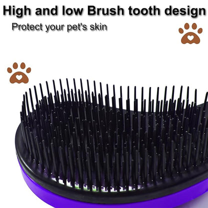 Puppy Brush, Soft Dog Brush for Grooming, Puppy Hair Remover Brush Comb, Grooming Tool for Poodles,Teddy, Yorkies, Maltese, Shih Tzu, Chihuahua, Deep Purple