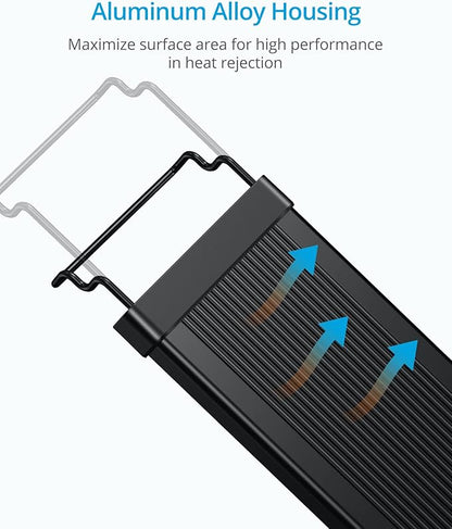 NICREW ClassicLED Gen 2 Aquarium Light, 18 Watts, Dimmable LED Fish Tank Light with 2-Channel Control, White and Blue LEDs, Size 24 to 30 Inch