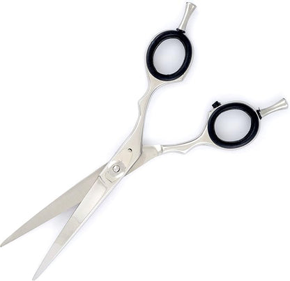 6" Downward Curved, Professional Pet Grooming Scissors, Two Finger Rests