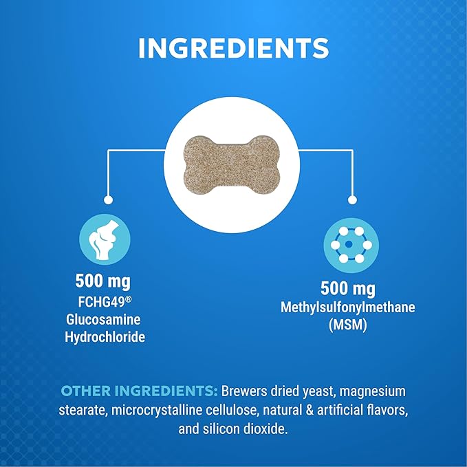Nutramax Cosequin Elements Dogs Joint Health Supplement, Contains Glucosamine for Dogs, MSM, Supports Healthy Joints, For All Breeds and Sizes, Chewable Tablets, 75 Count