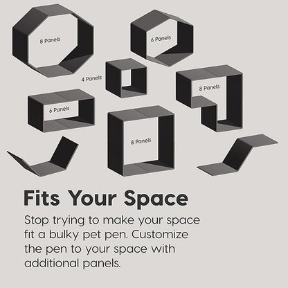 IRIS USA Puppy Playpen Dog Playpen Fence Enclosure with Dog Gate Door - Indoor Pet Playpen - 4 or 8 Panel