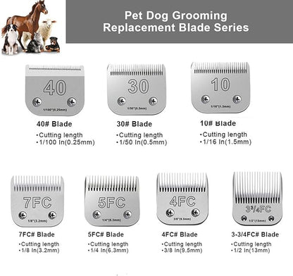30 Blades for Dog Grooming Blades Compatible with Andis,Oster A5,Wahl km10 Dog Clippers,Size-#30, 1/50-Inch Cut Length (0.5mm)(3pcs #30)