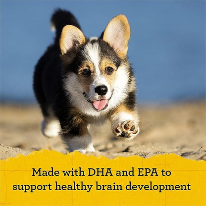 (4 Pack) Zuke Puppy Naturals Training Dog Treats Crafted in The USA, Salmon and Lamb 5oz with 10ct Pet Wipes 5 Piece Set