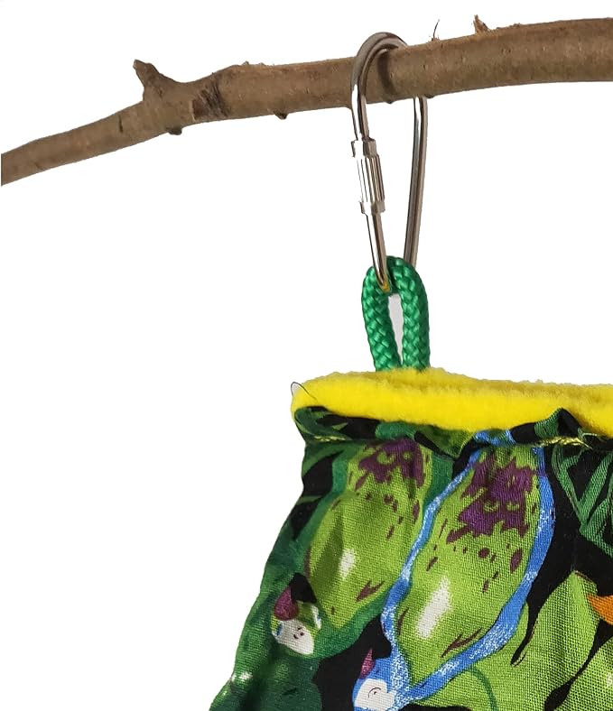 Bird Hut Spring Warm Hanging Hammock Cage Hideaway Shade Lounge Swing Tent Bed for Conure Parrot Rat Cockatoo Quaker Parakeet