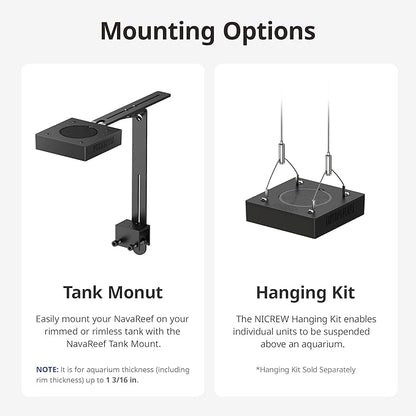 NICREW NavaReef 65 Reef LED Light, 65W Reef Aquarium Lighting for Soft/LPS Corals and Saltwater Fish Tanks, Built-in Timer, Blue Focused Spectrum