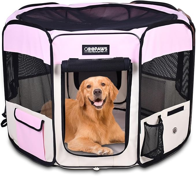 JESPET Pet Dog Playpens 36", 45" & 61" Portable Soft Dog Exercise Pen Kennel with Carry Bag for Puppy Cats Kittens Rabbits, Indoor/Outdoor Use