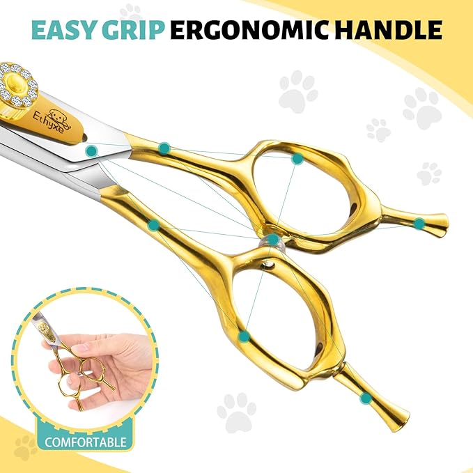 7" Curved Dog Grooming Scissors