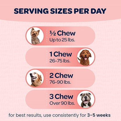 Hip and Joint Chews for Dogs | Dog Glucosamine Chews for Comfort & Mobility with Chondroitin MSM & Turmeric | Dog Joint Supplement for All Ages & Sizes | NASC Certified & Made in The USA | 90 Chews