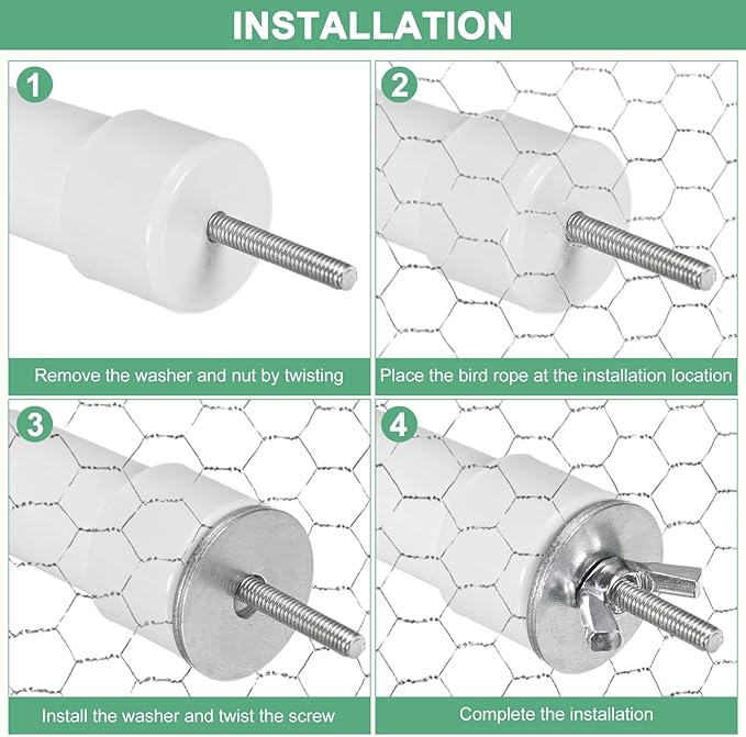 2-Pack Rope Perches for Bird Cages, 31.5 in Length Comfort Grip Flexible Rope Perch Beak & Paw Grinding for Parrots/Cockatiels/Parakeets, Bird Platform Sand [Cyan]