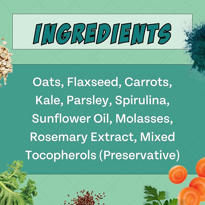 Chippin Plant-Based Spirulina Healthy Supplement & Dog Treat (5oz, 1-Pack) | Stop Grass Eating | Hypoallergenic, Chicken-Free Vegan Protein | 100% Made in USA