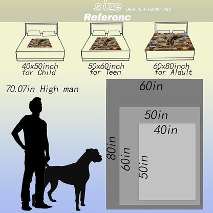 Elephants Throw Blanket - Ultra Soft, Cozy Plush Flannel - Lightweight, Warm, and Fuzzy, Perfect for Couch, Office, or Travel - Fluffy, Decorative Home Accessory 60_80 Inch