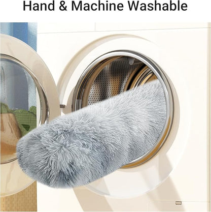 HOMBYS Extra Large Dog Pillow 35x6 Inches with Moldable Function for Latge & Medium Dogs, Soft Faux Fur Dog Neck Pillow for Anxiety Relief, Oversized Pet Calming Pillow for Dogs, Cats-Washable