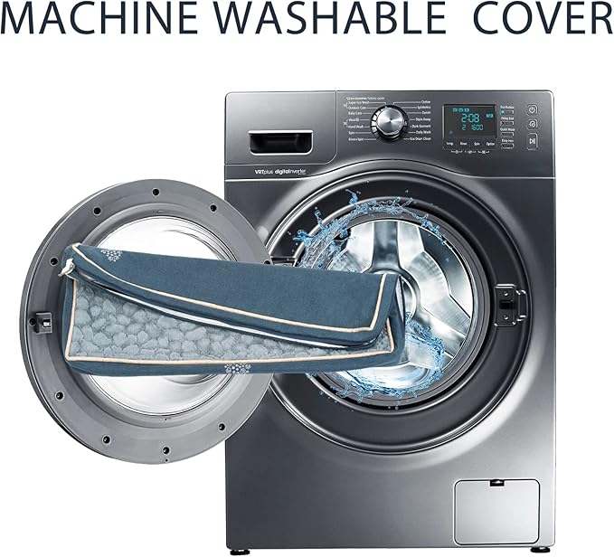 VANKEAN Waterproof Dog Crate Pad Bed Mat Reversible (Warm&Cool), Removable Washable Cover & Waterproof Inner Lining, Pet Crate Mattress for Cats and Dogs, Joint Relief Dog Bed for Crate, Navy