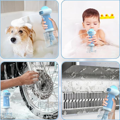 Electric Dog Shampoo Dispenser, IPX7 Automatic Dog Soap Dispenser, Soap Frother Dogs Grooming with Brush for Dogs and Cat Bathing, Shampoo Foamer Pet Bath Supplies, Bathroom, Kitchen Sink