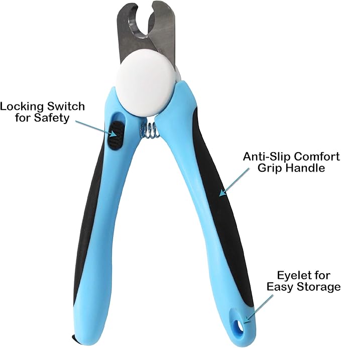 Pets First DOG NAIL CLIPPER & TRIMMER Premium Quality Pet Nail Paws Clippers & trimming tool with Safety Guard. Avoid Over-Cutting Nails +Free Nail File. Sturdy Non Slip Ergonomic Handles. Sharp Blade