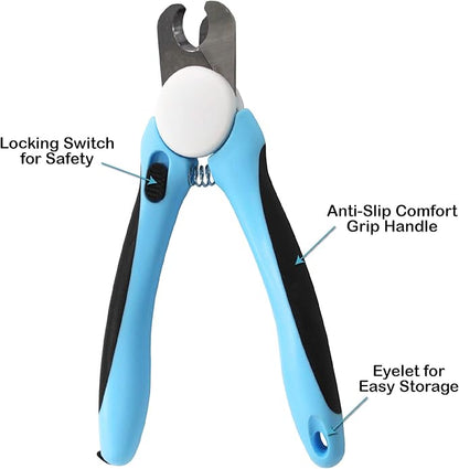 Pets First DOG NAIL CLIPPER & TRIMMER Premium Quality Pet Nail Paws Clippers & trimming tool with Safety Guard. Avoid Over-Cutting Nails +Free Nail File. Sturdy Non Slip Ergonomic Handles. Sharp Blade
