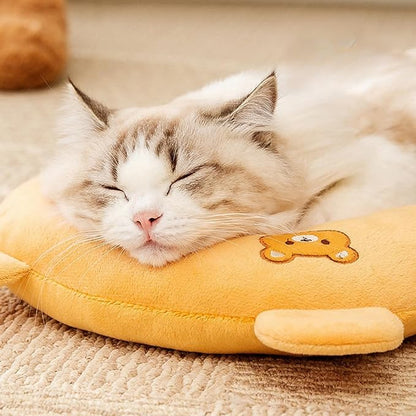 3 Pcs Cat Pillows for Indoor Cat and Puppy, Dog Pillows, U-Shaped Pillow for Cats and Dogs, Soft Fluffy Cat Bed Pillow, Dog Calming Pillow Old Joint Relief (Cartoon)