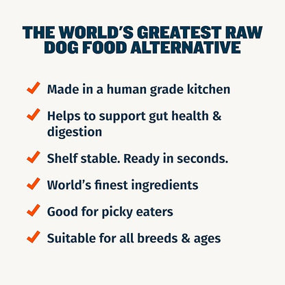 Bully Max Instant Fresh Wet Dog Food - Nutrient-Rich Dehydrated Raw Dog Food with Natural Chicken Recipe - 15 oz Pouch, Wet Dog Food Alternative - Makes 2.5 lbs. of Wet Food