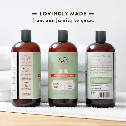 Rocco & Roxie Supply Co. Dog Shampoo and Conditioner - Soothe Oatmeal Shampoo for Itch Relief, Calm Hypoallergenic Shampoo for Sensitive Skin, and Shine Argan Oil Pet Wash - Puppy Bathing Supplies