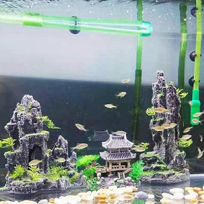 Aquarium Ornament - Classical Resin Castle Decorations, Fish Tank Realistic Details Castle,Eco-Friendly Fish Tank Castle Aquarium Accessories