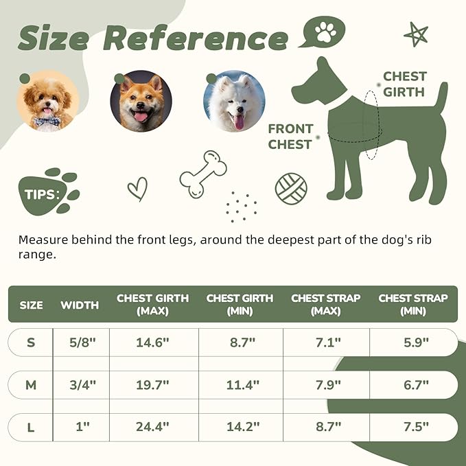 Dog Harness for Medium Dogs Rayon Derived from Bamboo 90%, Polyester 10% No Pull Dog Harness, Step-in Adjustable Dog Harness for Medium Dogs-Green