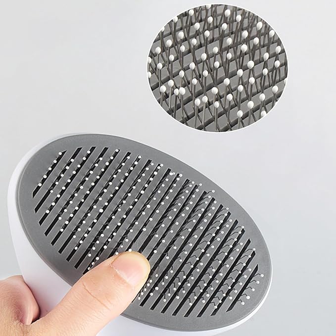 Dog Cat Brush Self Cleaning Slicker with Massage Rounded Particles Removes Loose Hair Tangles,Skin Friendly Washable