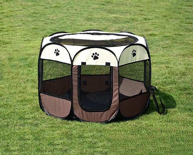 BODISEINT Portable Pet Playpen, Dog Playpen Foldable Pet Exercise Pen Tents Dog Kennel House Playground for Puppy Dog Yorkie Cat Bunny Indoor Outdoor Travel Camping Use