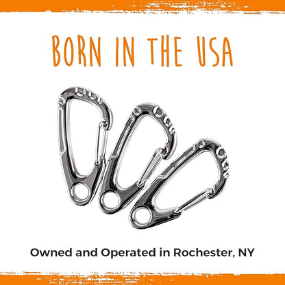 Mighty Paw Dog Tag Carabiner Clips - 3 Pack Strong Dog Tag Clip - Weather Resistant & Easy to Clean Quick ID Holders - Easy Switch Dog Tags - Attach Keys or Poop Bag Holders - for All Size Collars
