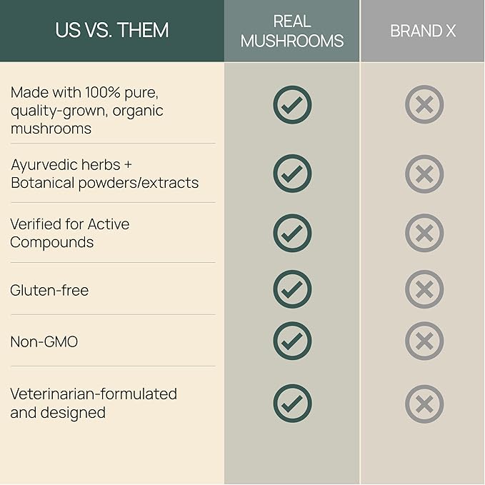 Real Mushroom Immune Pet Chews  For Daily Digestive & Immune Health  Mushrooms for Dogs & Cats Functional Treat  Mushroom Supplement for Dogs & Cats  1 to 4 Chews For All Breeds & Sizes (60 Count)