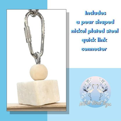 1116 Natural Sola Stick Stack - Handcrafted Hanging Bird cage Toy, Natural sola Wood Sticks, Natural Wooden Sticks, Parts can Turn Around Center, Chewing Fun for Small and Medium Size pet Birds