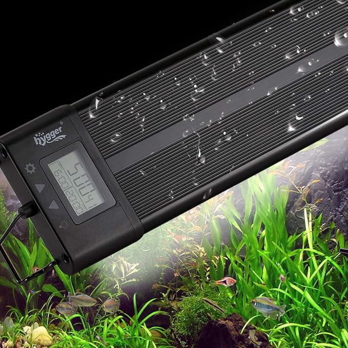 hygger Aquarium Programmable LED Light, for 18~24in Long Full Spectrum Plant Fish Tank Light with LCD Setting Display, 7 Colors, Sunrise Sunset Moon and DIY Mode, for Novices Advanced Players
