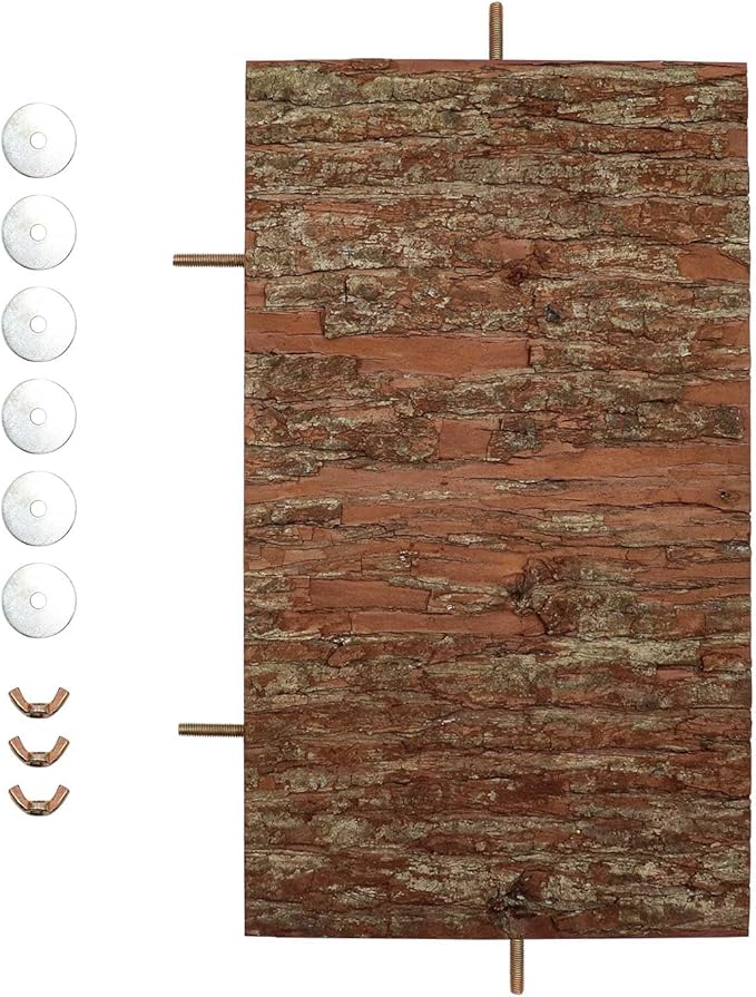 15.7 _ 11.8 inch Large Bird Perch Stand Platform, Natural Wooden Small Animals Cage Accessories, Rectangle Stand Perch Shelf for Parrot Parakeet Cockatiel Rat Hamster Guinea Pig Conures Chinchillas