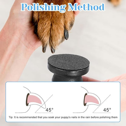 Dog Nail File for Woodenï¼_og Scratch Pad for Nails with 3 Replaceable Sandpaper,Suitable for Pet Stores, Home Cats and Other Small Pets to Use (Black)