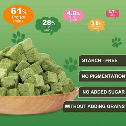 Cat Grass Treats Cubes - 80g Natural Freeze Dried Cat Grass Teething Stick Cat Treats Snacks Edible Cat Chew Toys for Hairball Removal Teeth Cleaning