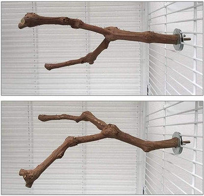 Allazone 5 PCS Natural Grape Stick Perch Swing Chewing Toys for Parrot Cages, Cockatiels, Parakeets, Finches - Bird Standing Stick