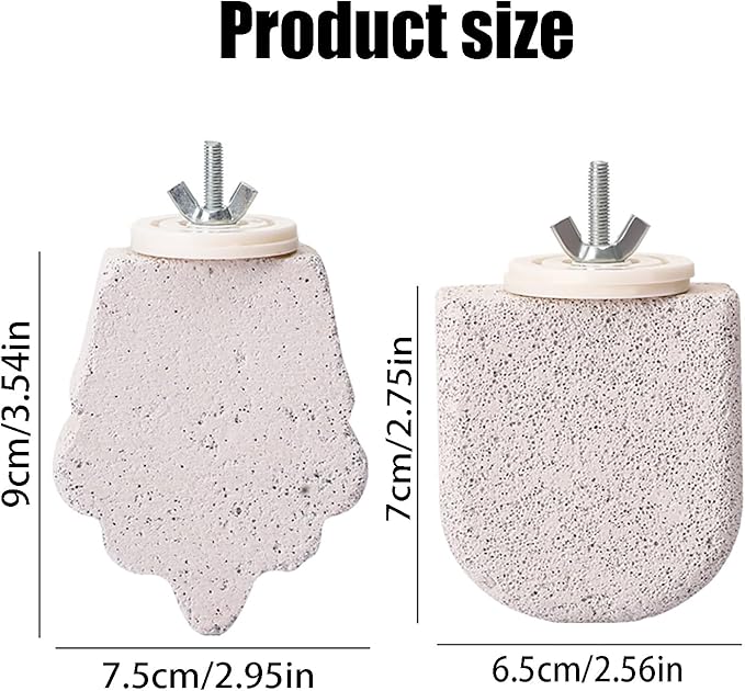 4Pcs Bird Beak Grinding Stone, Bird Perches Calcium Parrot Perch Stand Parrot Teeth Mouth Molar Cage Accessories Platform Paw Grinding Sticks Jumping Stand for Budgie Cockatiel Conure Finch