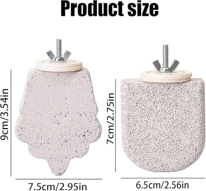 4Pcs Bird Beak Grinding Stone, Bird Perches Calcium Parrot Perch Stand Parrot Teeth Mouth Molar Cage Accessories Platform Paw Grinding Sticks Jumping Stand for Budgie Cockatiel Conure Finch