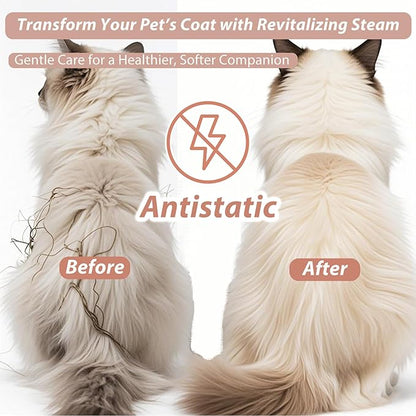 3 in 1 Cat Steam Brush Rechargeable Anti-Static Pet Spray Hair Removal Comb for Shedding and Grooming Multi-functional Pet Massage Brushes for Cats Dogs Small Animals