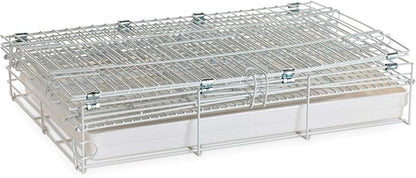 Easy Portable Foldable Travel Vet Bird Parrot Cage Carrier Handle with Stainless Feeder Bowls and Natural Wooden Stand Perch Prevent Beaks Out