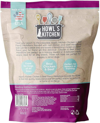 Howl's Kitchen Dog Treats, Soft Bites, Beef and Chicken
