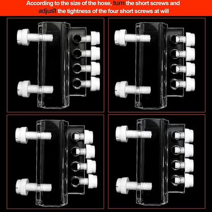 Aquarium dosing pump tubing holder Fixture,Dosing tubing holder for aquarium air pump accesories，Acrylic dosing container tube fixture holder for dosing pump（1 or 2 Pieces Pack） (2 Pieces Pack)